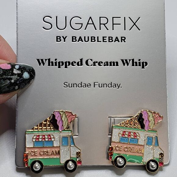 Sugarfix by Baublebar Whipped Cream Whip Ice Cream Truck Earrings - Picture 1 of 4
